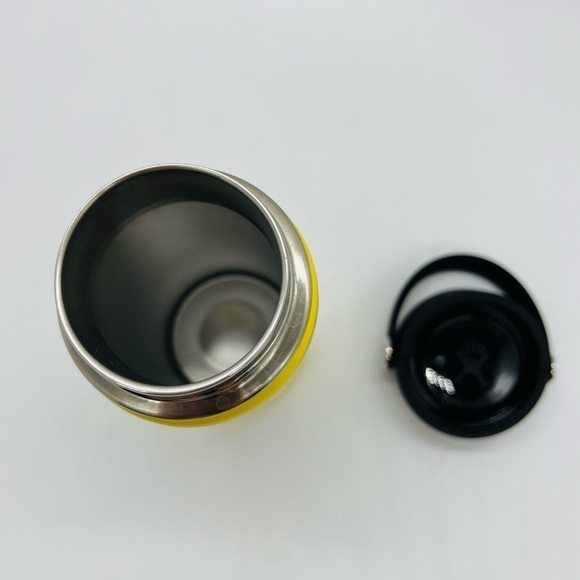 HYDRO FLASK 16 OUNCE WIDE MOUTH LEMON YELLOW WITH STICKERS WATER BOTTLE - Picture 7 of 10